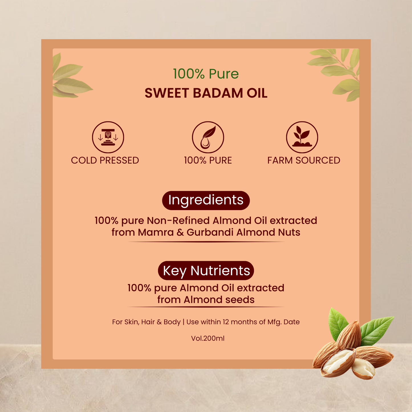 Sweet Almond Oil | 200ml