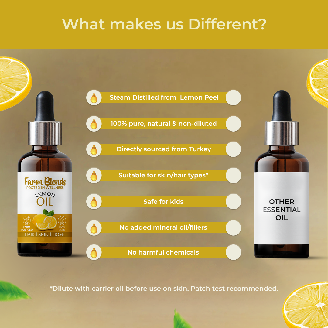 Pure Lemon Citrus Essential Oil